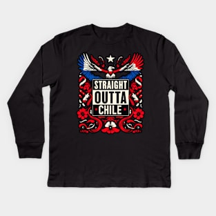 Straight Outta Chile Kids Long Sleeve T-Shirt